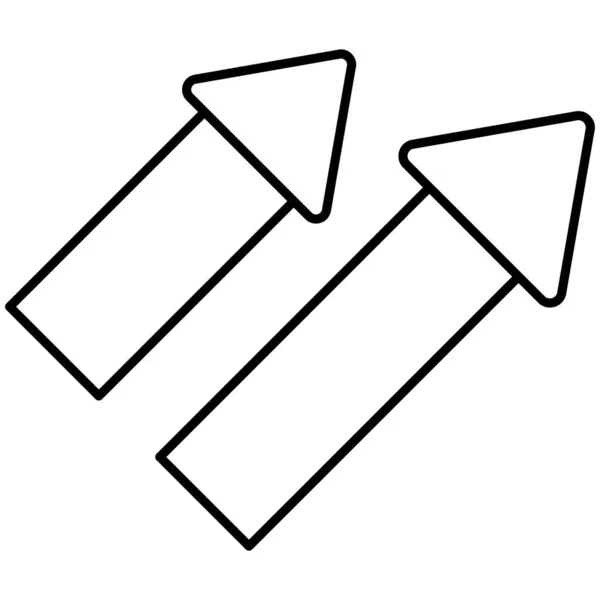 Flecha Arriba Icono Vector Aislado Que Puede Modificar Editar Fácilmente — Vector de stock