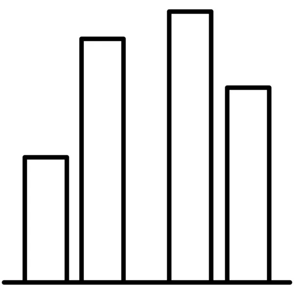 Chart Bar Isolated Vector Icon Which Can Easily Modify Edit — Stock Vector