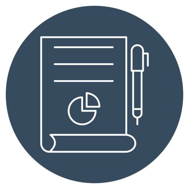 İş dosyası izole edilmiş Vektör simgesi kolayca düzenleyebilir ya da değiştirebilir