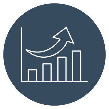 Büyüme grafiği izole edilmiş Vektör simgesi kolayca düzenleyebilir ya da değiştirebilir