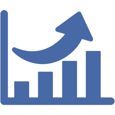 Büyüme grafiği izole edilmiş Vektör simgesi kolayca düzenleyebilir ya da değiştirebilir