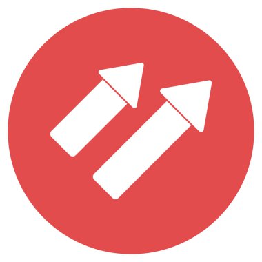 Yukarıdaki ok izole edilmiş vektör simgesi kolayca değiştirilebilir veya düzenlenebilir