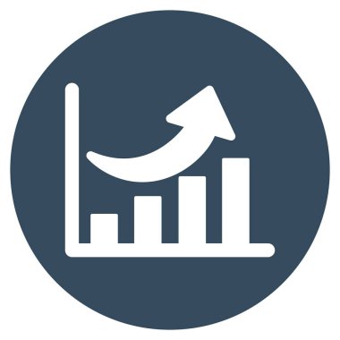 Büyüme grafiği izole edilmiş Vektör simgesi kolayca düzenleyebilir ya da değiştirebilir