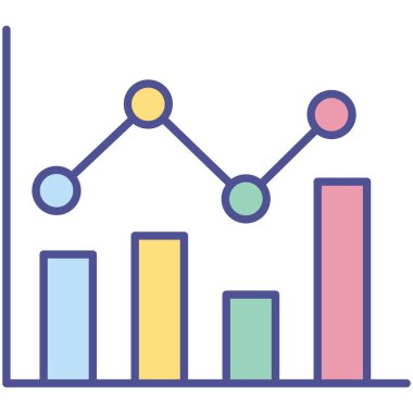 Büyüme grafiği izole edilmiş Vektör simgesi kolayca düzenleyebilir ya da değiştirebilir