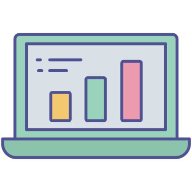 Çevrimiçi iş büyümesi izole edilmiş Vektör simgesi kolayca düzenleyebilir ya da değiştirebilir