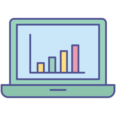 Çevrimiçi iş büyümesi izole edilmiş Vektör simgesi kolayca düzenleyebilir ya da değiştirebilir