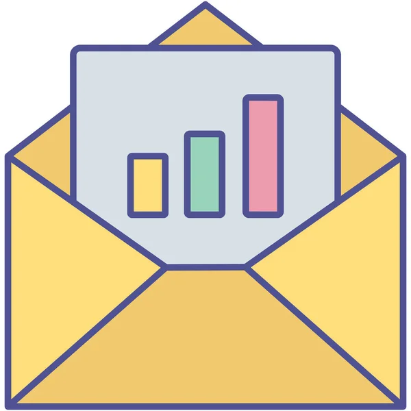 Growth Mail Ícone Vetor Isolado Que Pode Facilmente Modificar Editar — Vetor de Stock