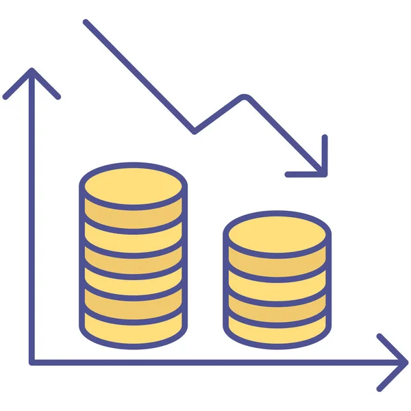 Business Chart Isolated Icona Vettoriale Che Può Facilmente Modificare Modificare — Vettoriale Stock