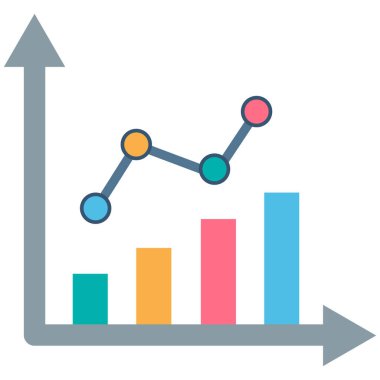 Analiz grafiği izole edilmiş Vektör simgesi kolayca düzenlenebilir ya da değiştirilebilir