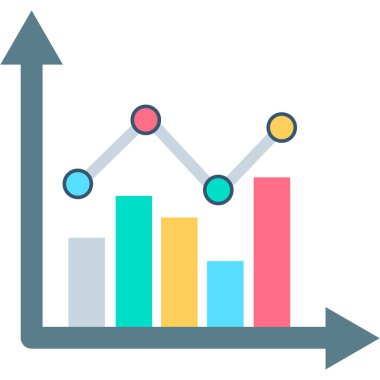 Büyüme grafiği izole edilmiş Vektör simgesi kolayca düzenleyebilir ya da değiştirebilir