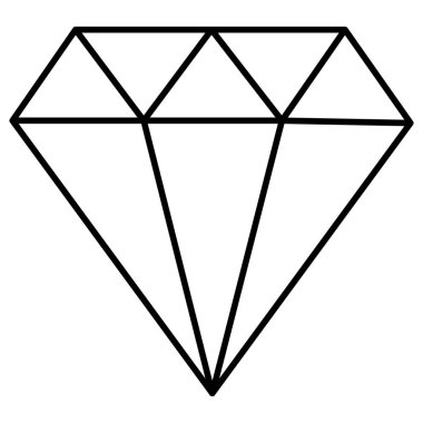 Kolayca düzenleyebilen ve düzenleyebilen Elmas İzole Vektör simgesi