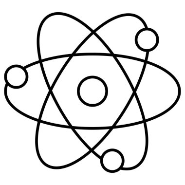 Kolayca değiştirebilen ya da düzenleyebilen Atom İzole Vektör simgesi