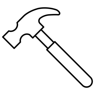 Kolayca değiştirebilen ya da düzenleyebilen Çekiç İzole Vektör simgesi