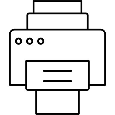 Kolayca düzenleyebilen veya düzenleyebilen Yazıcı İzole Vektör simgesi
