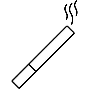 Sigara içilen izole edilmiş vektör simgesi kolayca değiştirilebilir ya da düzenlenebilir