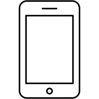 Kolayca değiştirilebilen veya düzenlenebilen mobil izole vektör simgesi