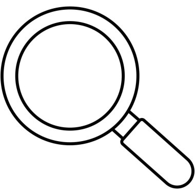 Kolayca değiştirebilen ya da düzenleyebilen büyüteç izole edilmiş Vektör simgesi