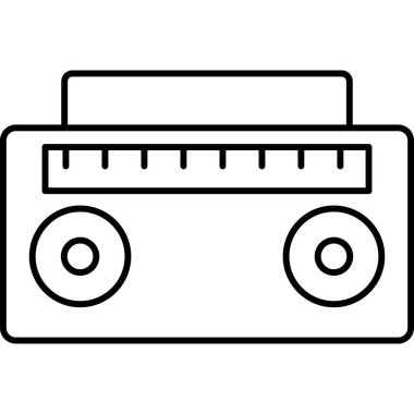 Kolayca değiştirebilen veya düzenleyebilen Radyo İzole Vektör simgesi