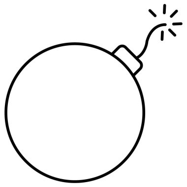 Kolayca düzenleyebilen ya da düzenleyebilen izole edilmiş vektör simgesini bombala