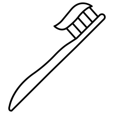 Diş fırçası izole edilmiş vektör simgesi kolayca değiştirilebilir ya da düzenlenebilir