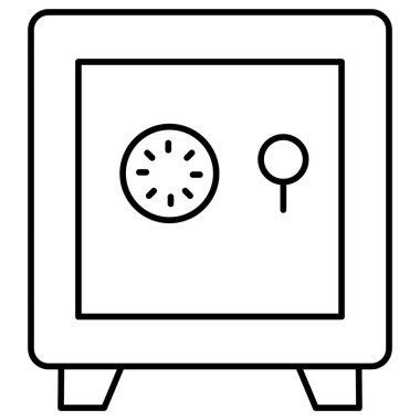 Banka dolabı izole edilmiş vektör simgesi kolayca değiştirilebilir ya da düzenlenebilir