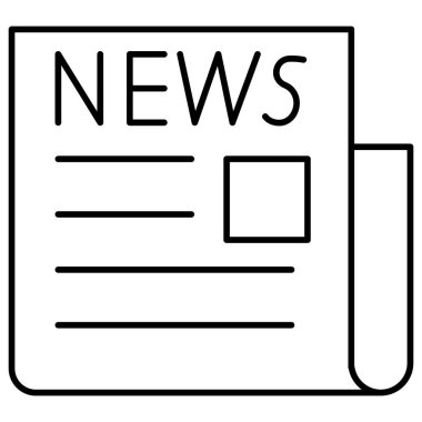 Kolayca düzenleyebilen ya da düzenleyebilen izole edilmiş gazete vektörü simgesi