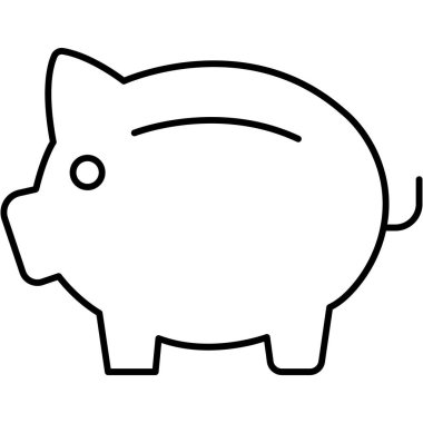 Piggybank İzole Vektör simgesi kolayca düzenleyebilir ya da değiştirebilir
