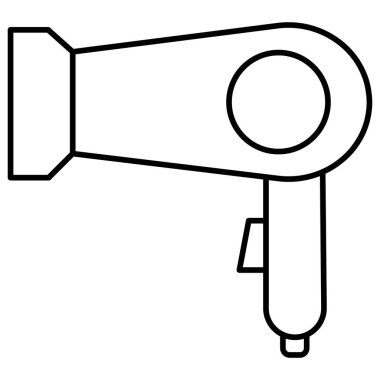 Saç kurutma makinesi izole edilmiş vektör simgesi kolayca düzenleyebilir ya da değiştirebilir