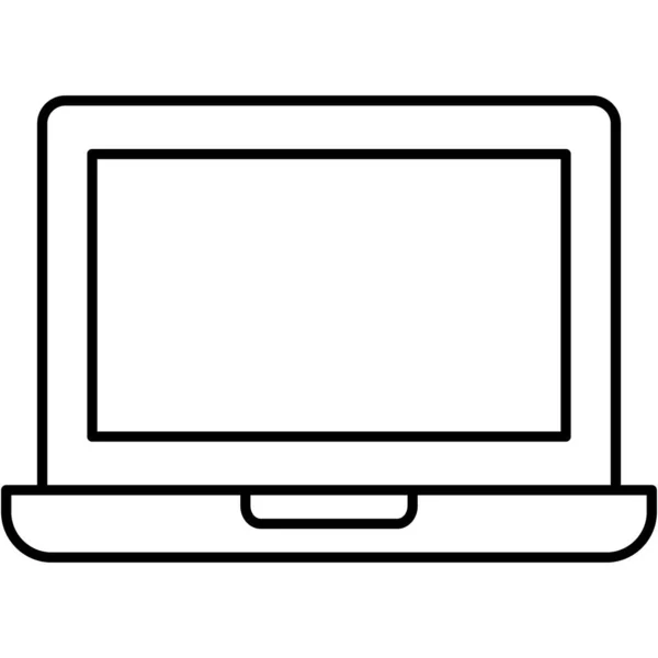Laptop Isolerad Vektor Ikon Som Enkelt Kan Ändra Eller Redigera — Stock vektor