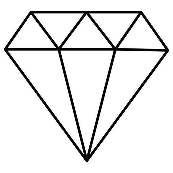 Ícone Vetor Isolado Diamante Que Pode Facilmente Modificar Editar — Vetor de Stock