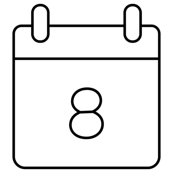 Calendar Isolated Vector Icon Which Can Easily Modify Edit — Stock Vector