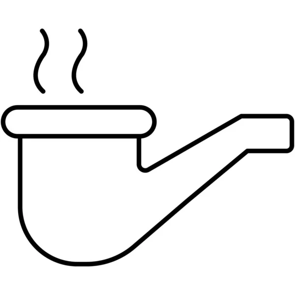 Smoking Pipe Isolated Vector Icon Which Can Easily Modify Edit — Stock Vector