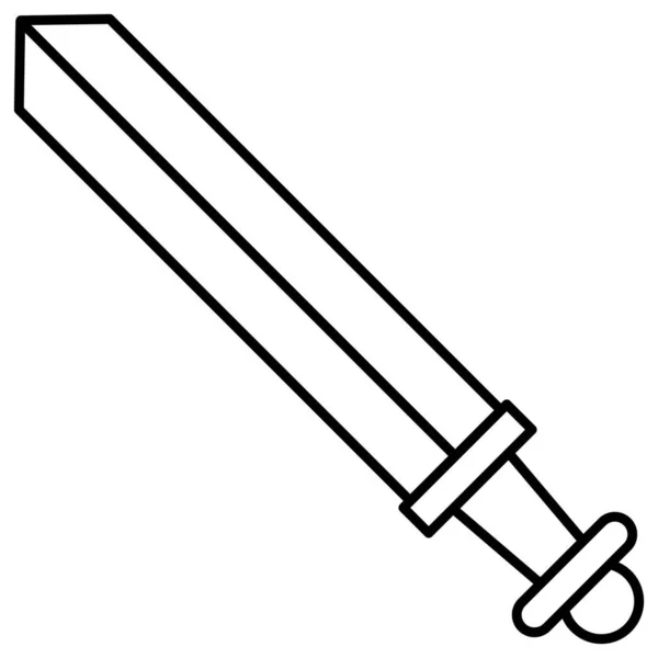 Sword Απομονωμένο Εικονίδιο Διάνυσμα Οποίο Μπορεί Εύκολα Τροποποιήσει Επεξεργαστεί — Διανυσματικό Αρχείο