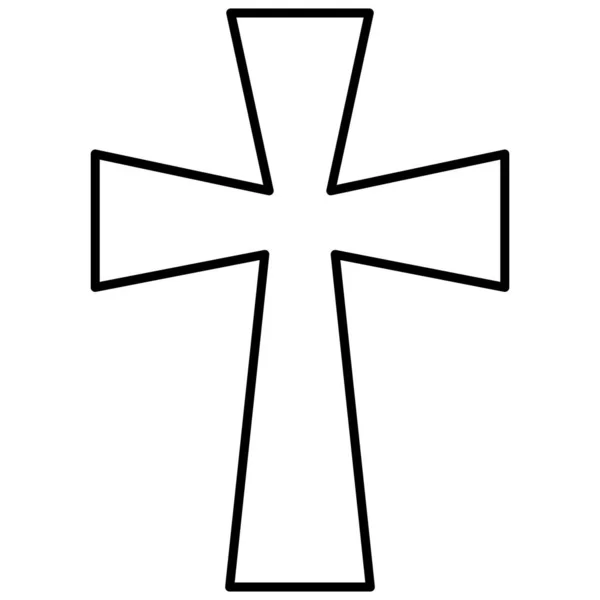 Christian Cross Isolated Vector Icoon Dat Gemakkelijk Kan Wijzigen Bewerken — Stockvector