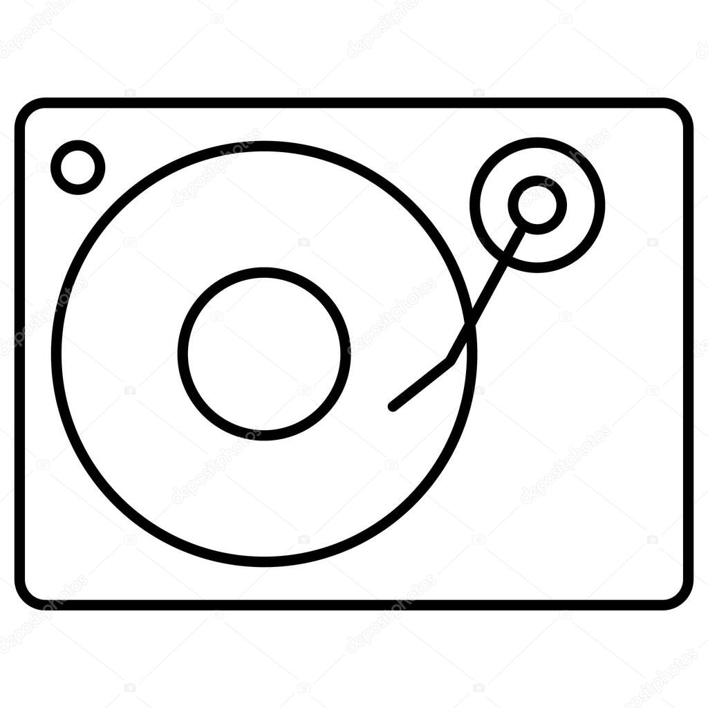 Turntable Isolated Vector icon which can easily modify or edit