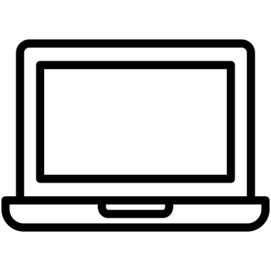 Kolayca değiştirebilen ya da düzenleyebilen dizüstü bilgisayar izole edilmiş Vektör simgesi