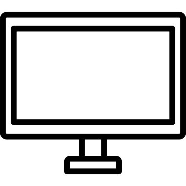 Monitör izole vektör simgesi hangi kolayca düzenlemek veya değiştirmek