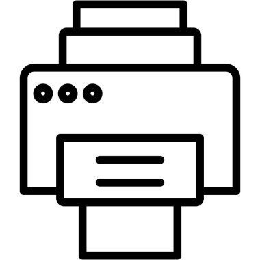 Kolayca düzenleyebilen veya düzenleyebilen Yazıcı İzole Vektör simgesi