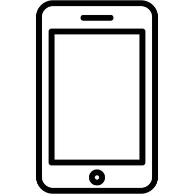 Kolayca değiştirilebilen veya düzenlenebilen mobil izole vektör simgesi