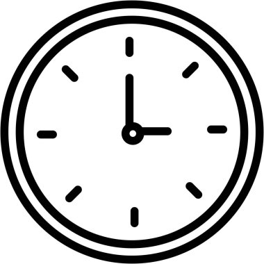 Kolayca düzenleyebilen ve düzenleyebilen Saat İzole Vektör simgesi