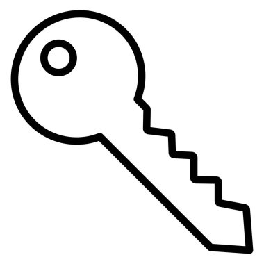 Anahtar izole vektör simgesi hangi kolayca düzenlemek veya değiştirmek