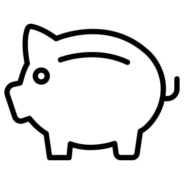 Piggybank İzole Vektör simgesi kolayca düzenleyebilir ya da değiştirebilir