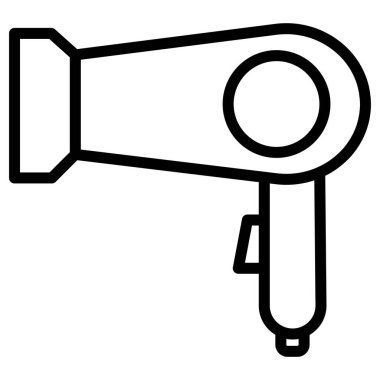 Saç kurutma makinesi izole edilmiş vektör simgesi kolayca düzenleyebilir ya da değiştirebilir