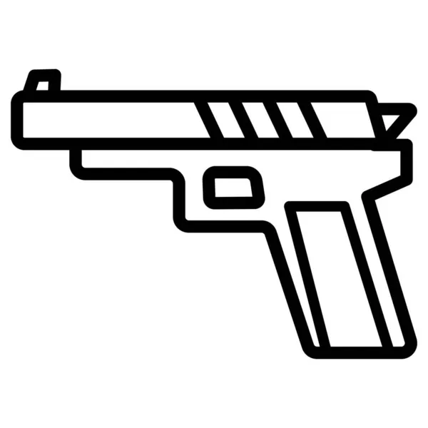 Pistola Icono Vector Aislado Que Puede Modificar Editar Fácilmente — Archivo Imágenes Vectoriales