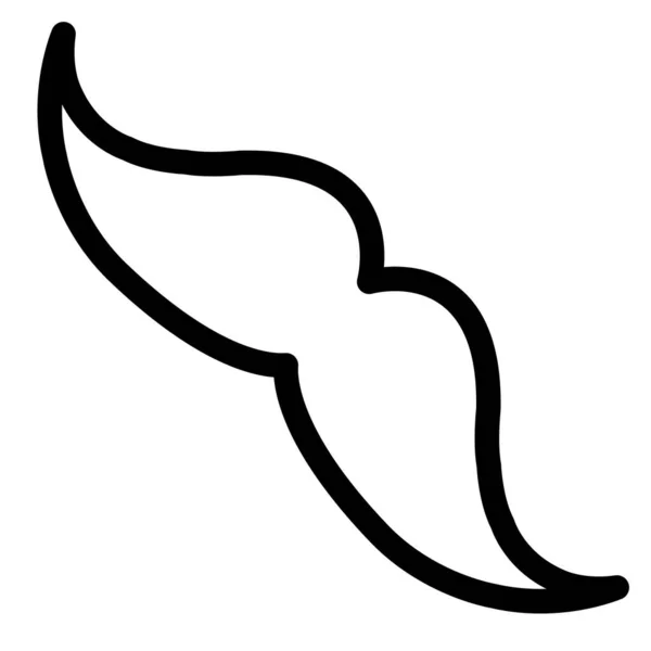 Isolation Moustache Icône Vectorielle Qui Peut Facilement Modifier Modifier — Image vectorielle