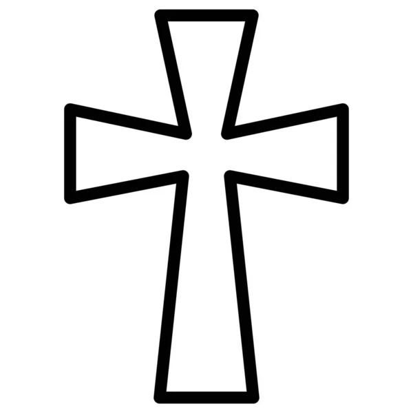 Християнський Хрест Ізольовано Векторна Піктограма Яка Може Легко Змінювати Або — стоковий вектор