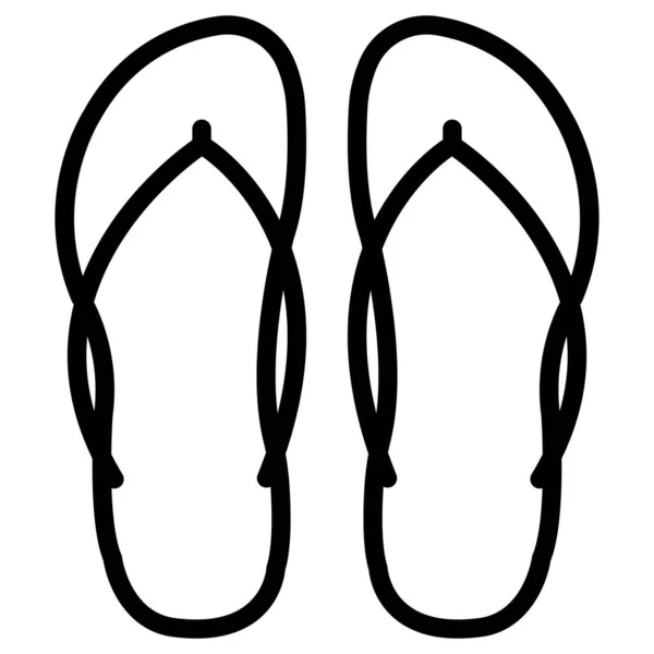 Flip Flops Μεμονωμένο Εικονίδιο Διάνυσμα Που Μπορεί Εύκολα Τροποποιήσει Επεξεργαστεί — Διανυσματικό Αρχείο