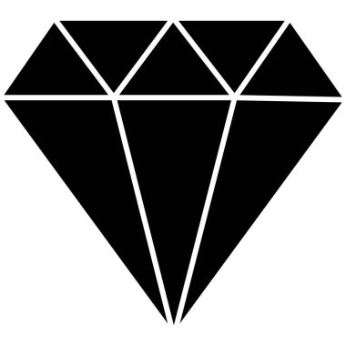 Kolayca düzenleyebilen ve düzenleyebilen Elmas İzole Vektör simgesi