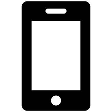 Kolayca değiştirilebilen veya düzenlenebilen mobil izole vektör simgesi