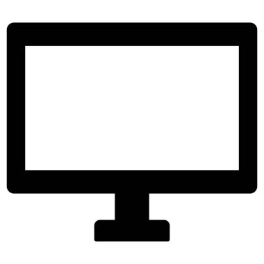 Monitör izole vektör simgesi hangi kolayca düzenlemek veya değiştirmek